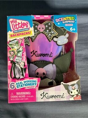 Kuromi Scented Mini Backpack Accessory in Pink and Black